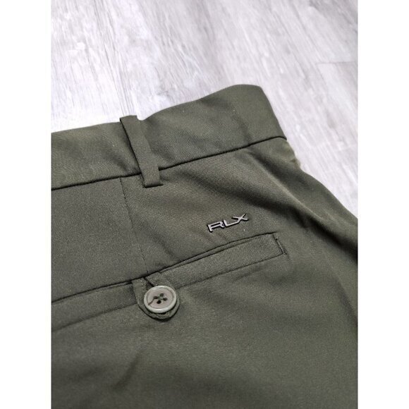 RLX Ralph Lauren Golf Stretch Pants 38x32‎ Mens Green Single Pleated Slacks - Picture 7 of 9
